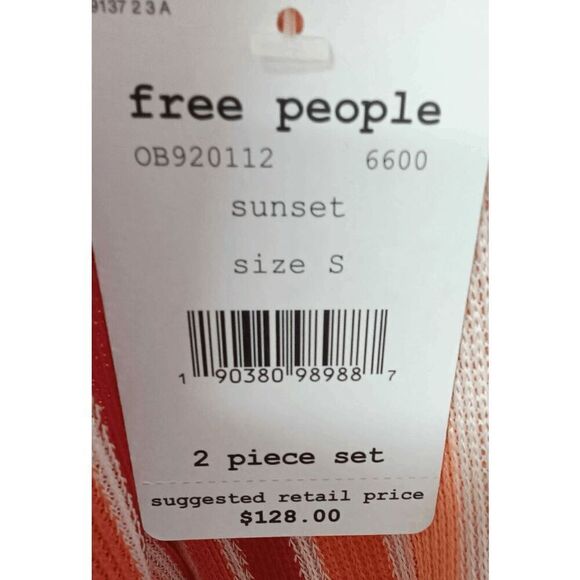 Free People Women's Bridget Striped Vest & Pants Set - Orange 2 - Picture 5 of 5